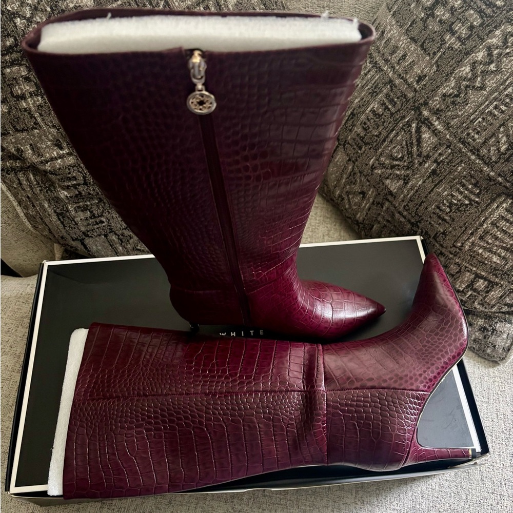 White House Black Market Cabernet Knee-High Boots